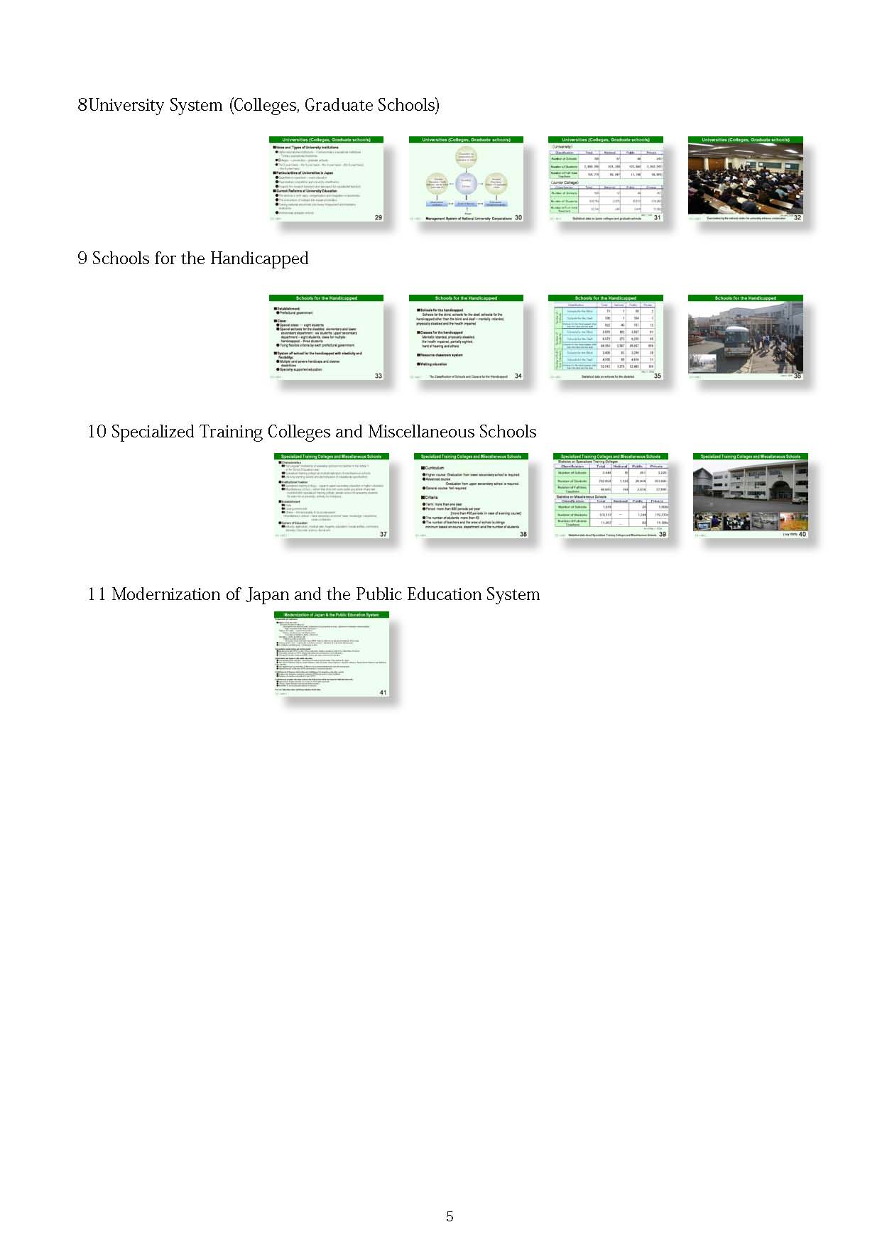  1 Outline of Japanese School System