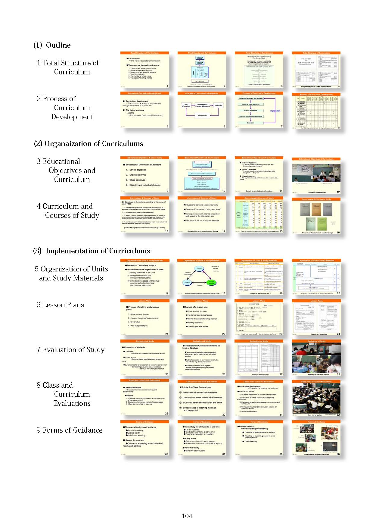  4. Organization and Implementation of Curriculum