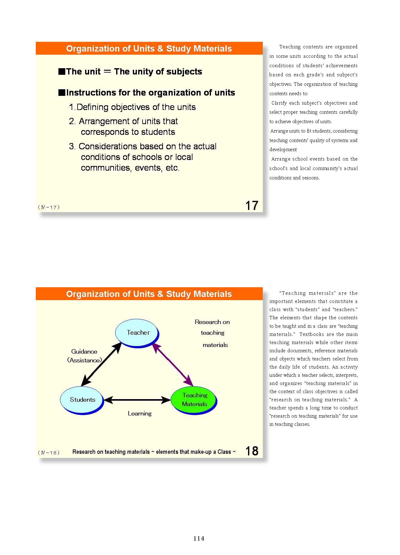  4. Organization and Implementation of Curriculum