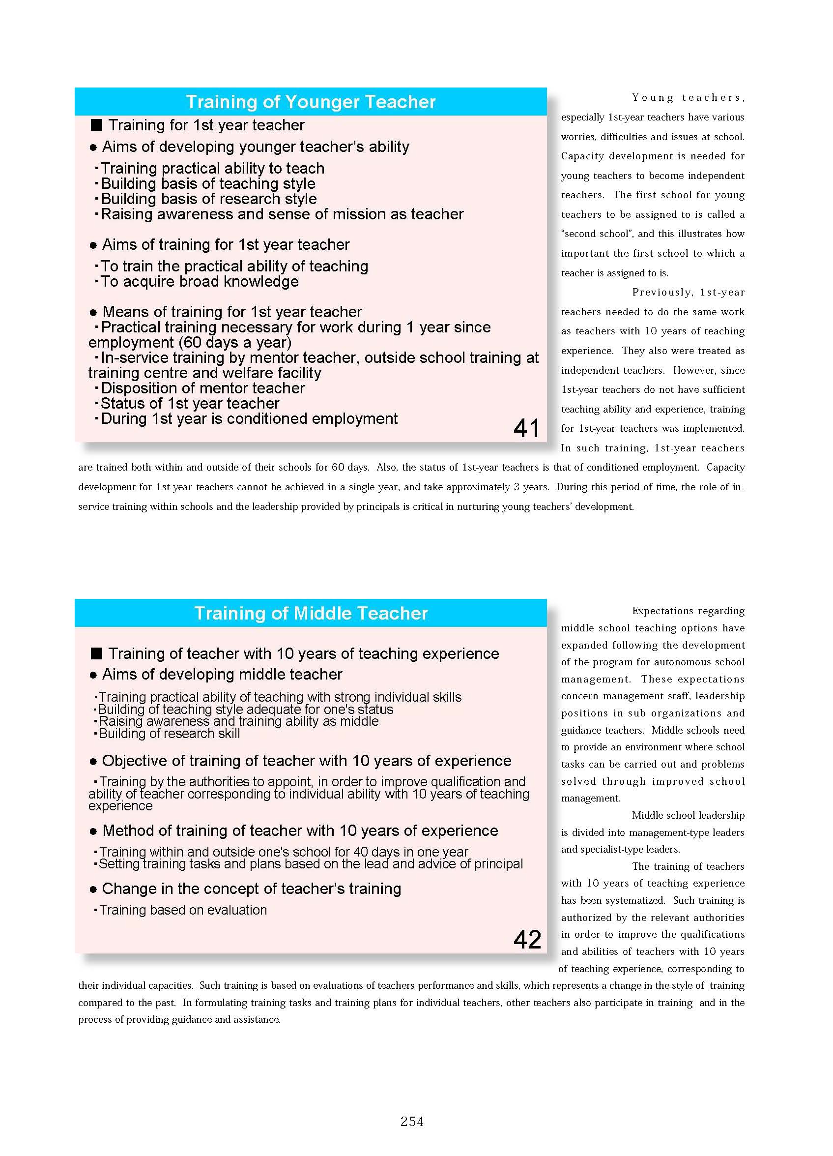  8. Teacher's Qualifications / Training