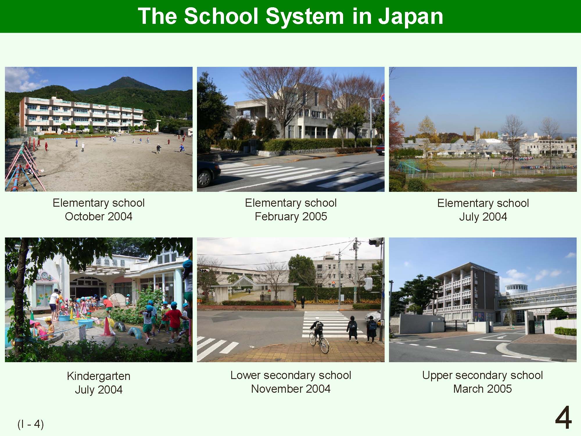 I Outline of Japanese School System