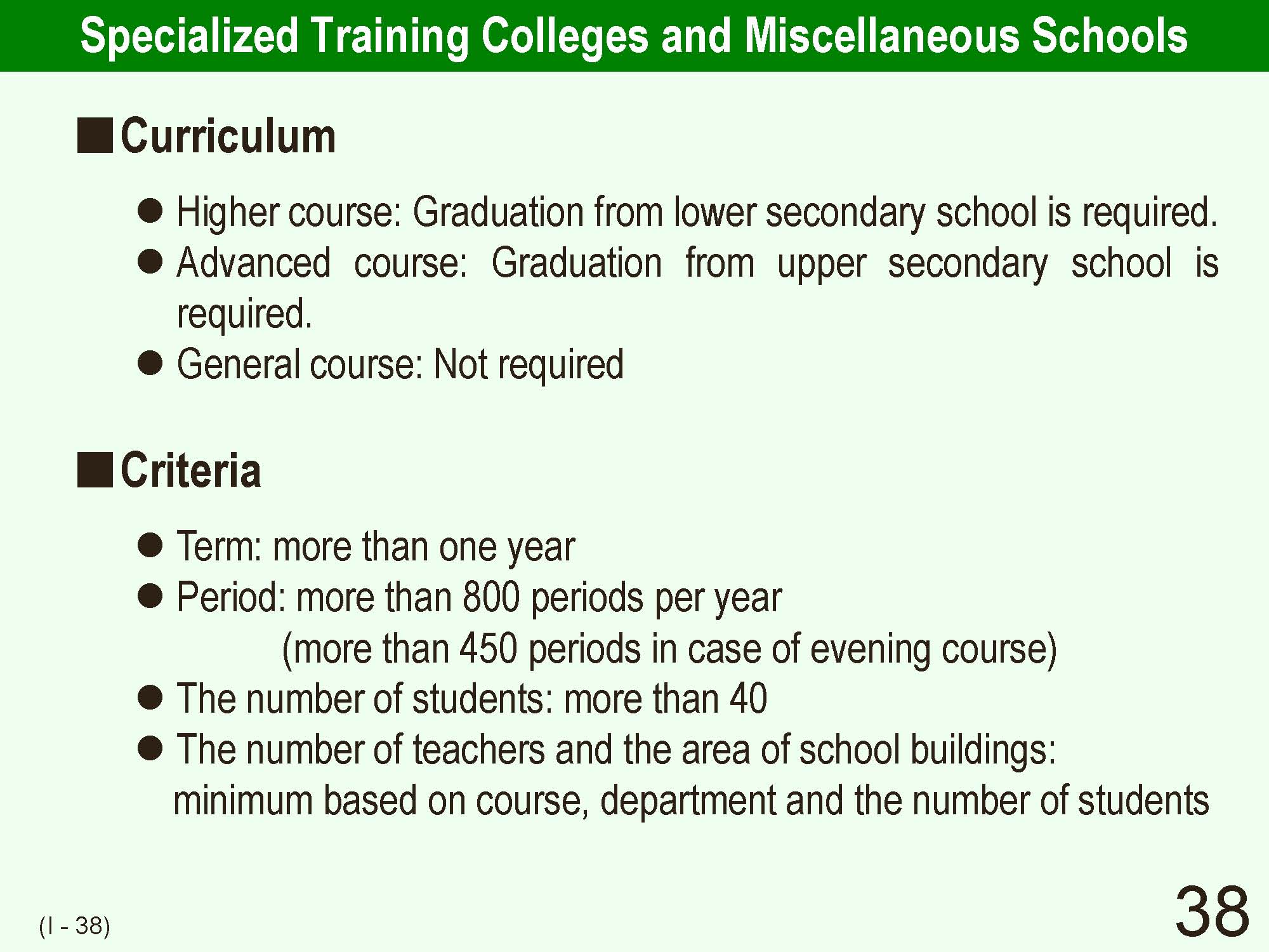 I Outline of Japanese School System