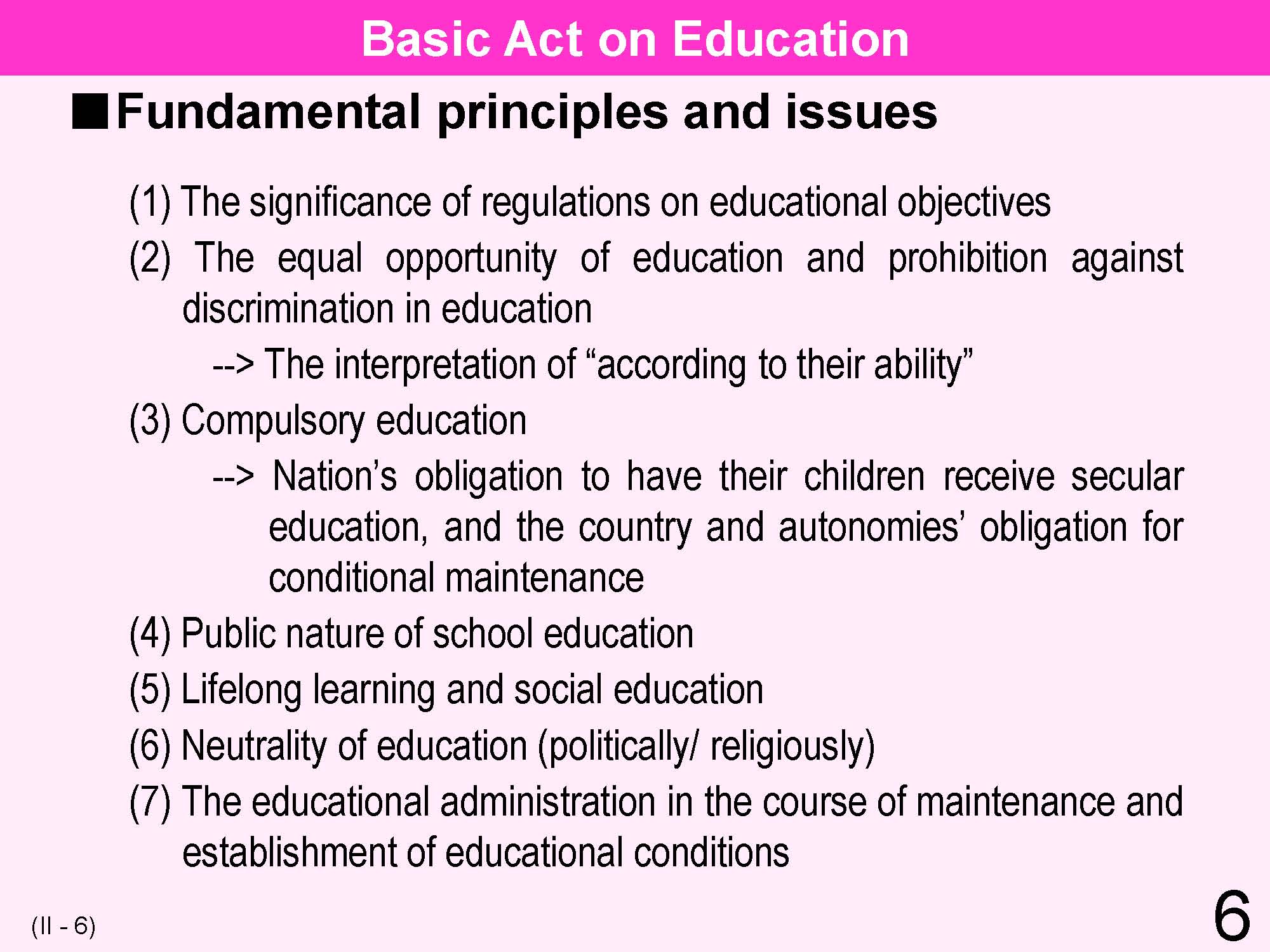 goals of education during japanese regime