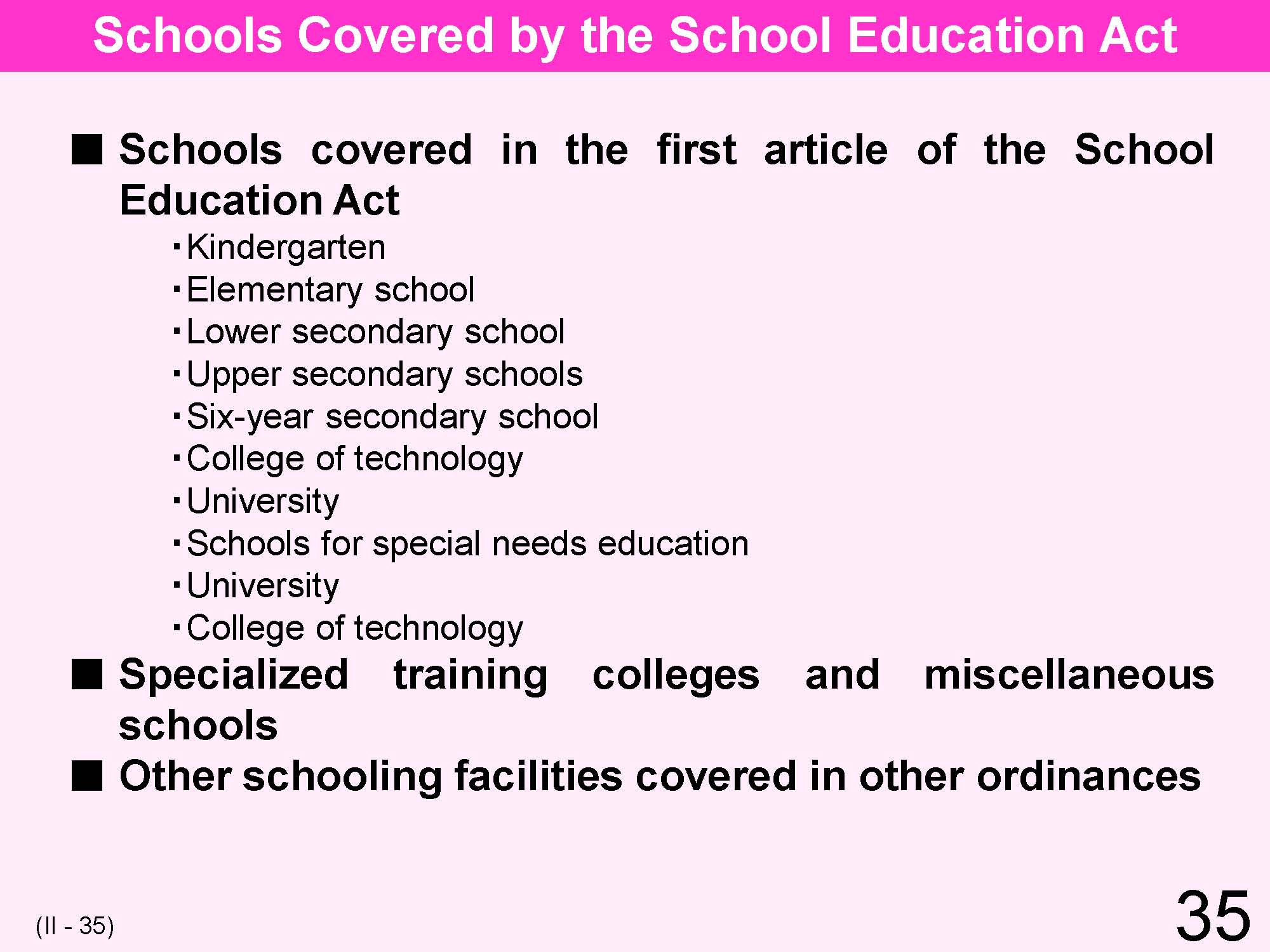 II Japanese Educational Administration and Finance