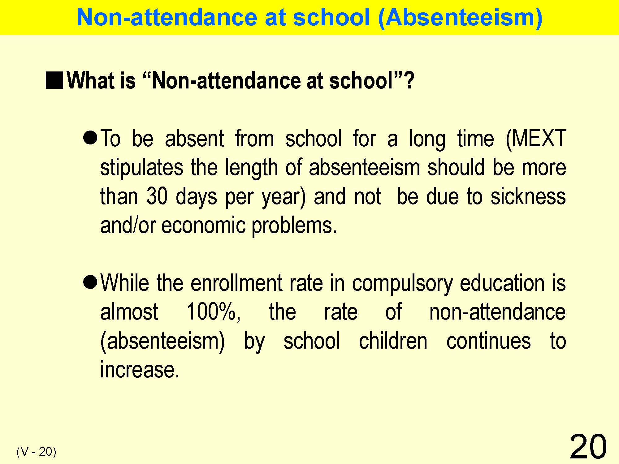 V Classroom Management and Guidance