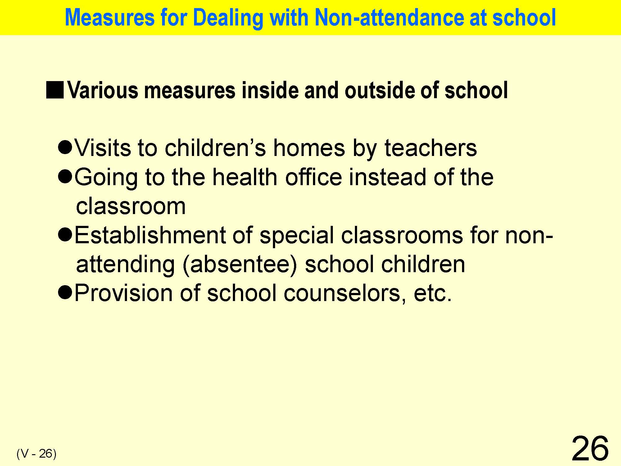 V Classroom Management & Guidance