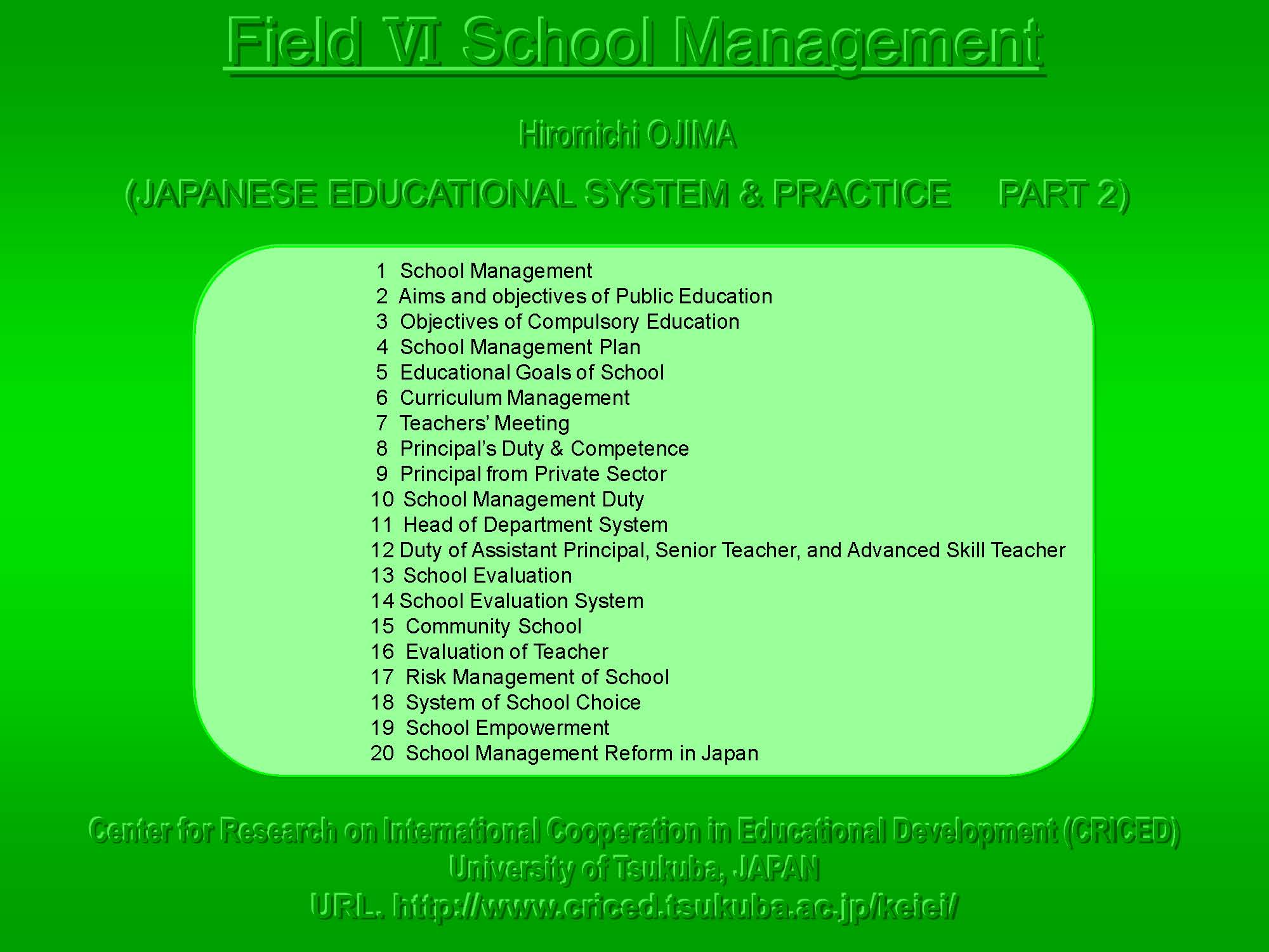 VI School Management