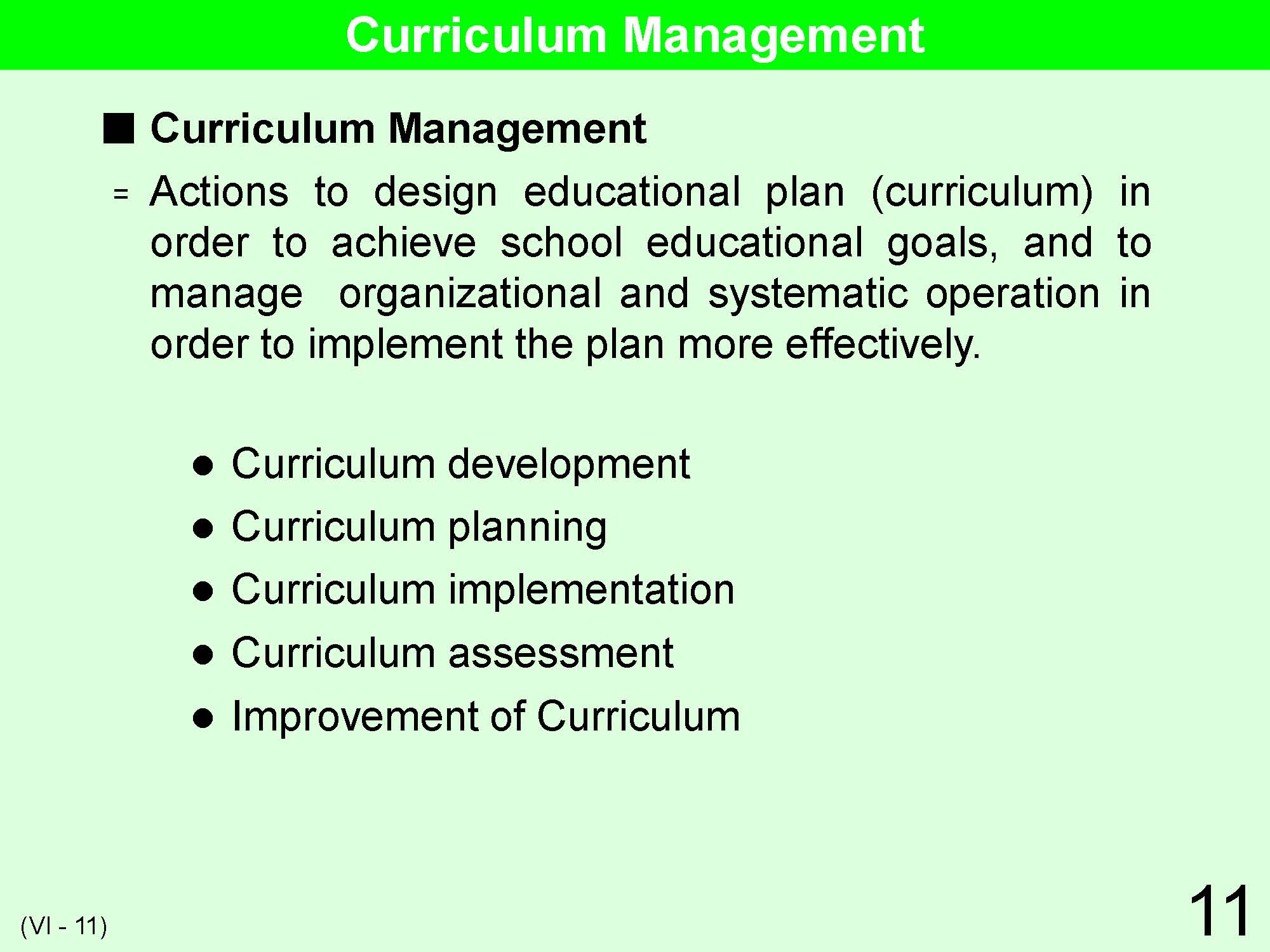 VI School Management