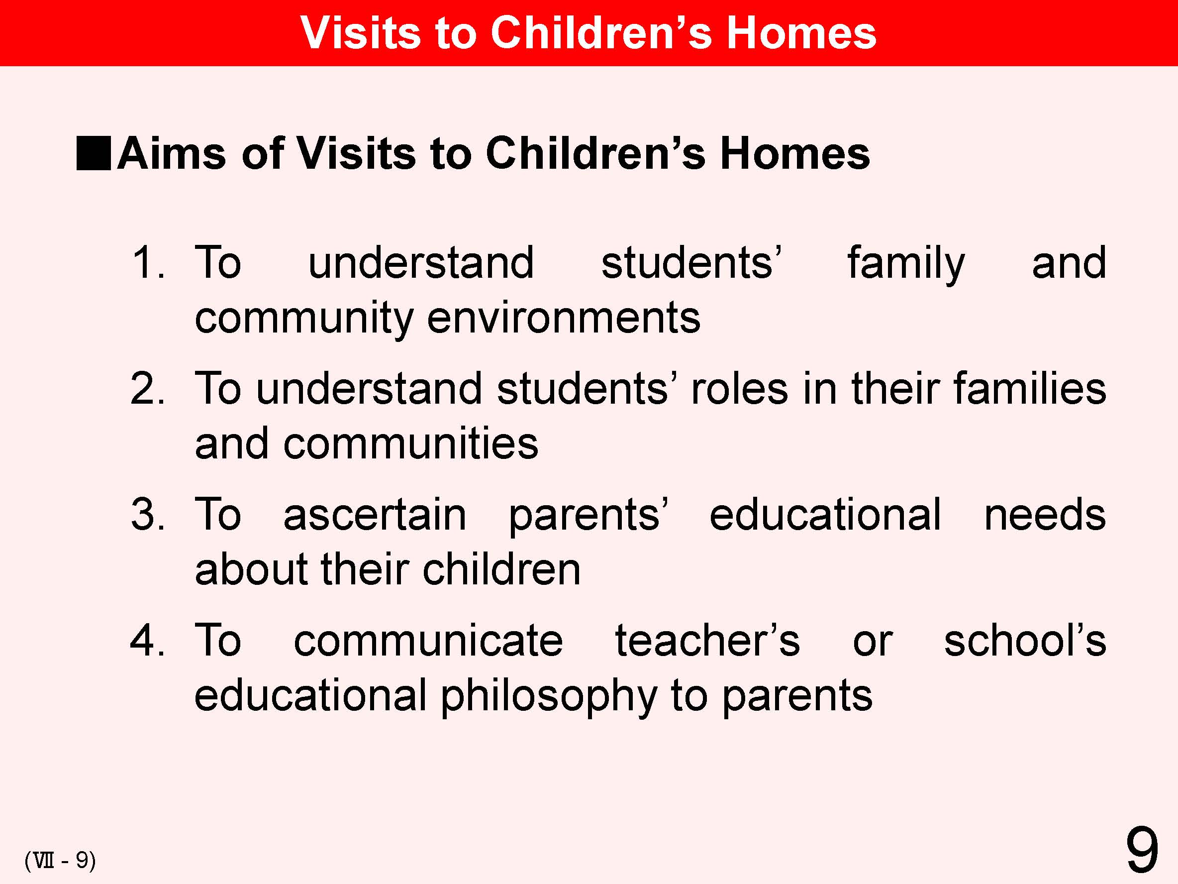 VII Cooperation between School and Local Community