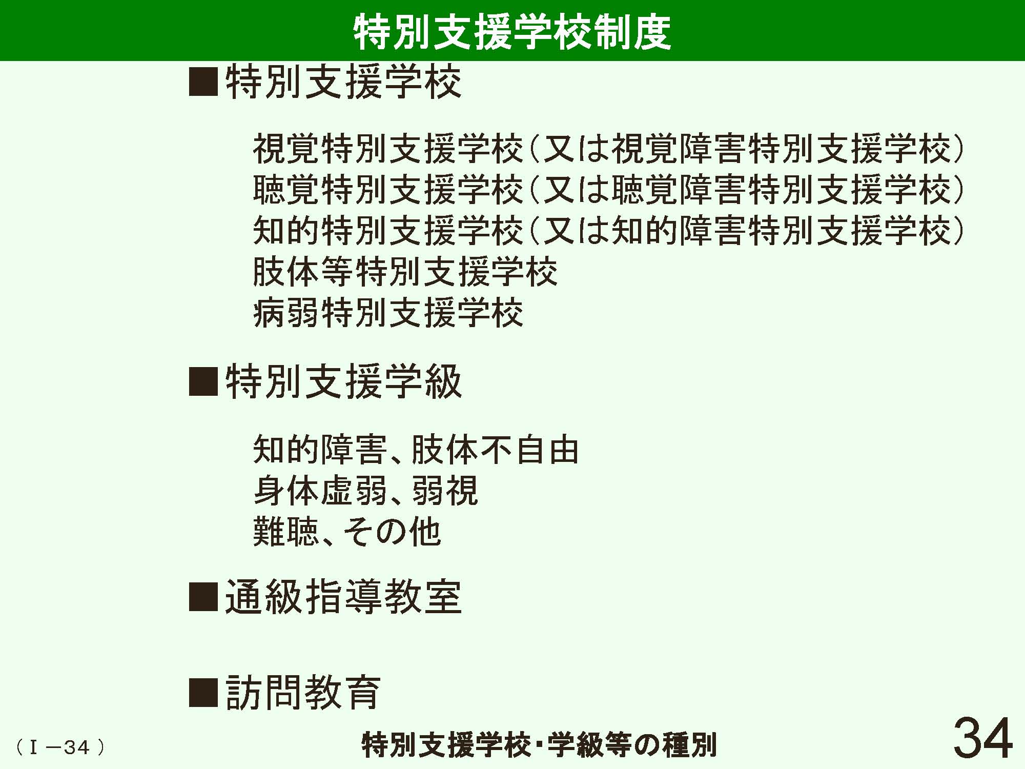 Ⅰ　日本の学校制度の概要