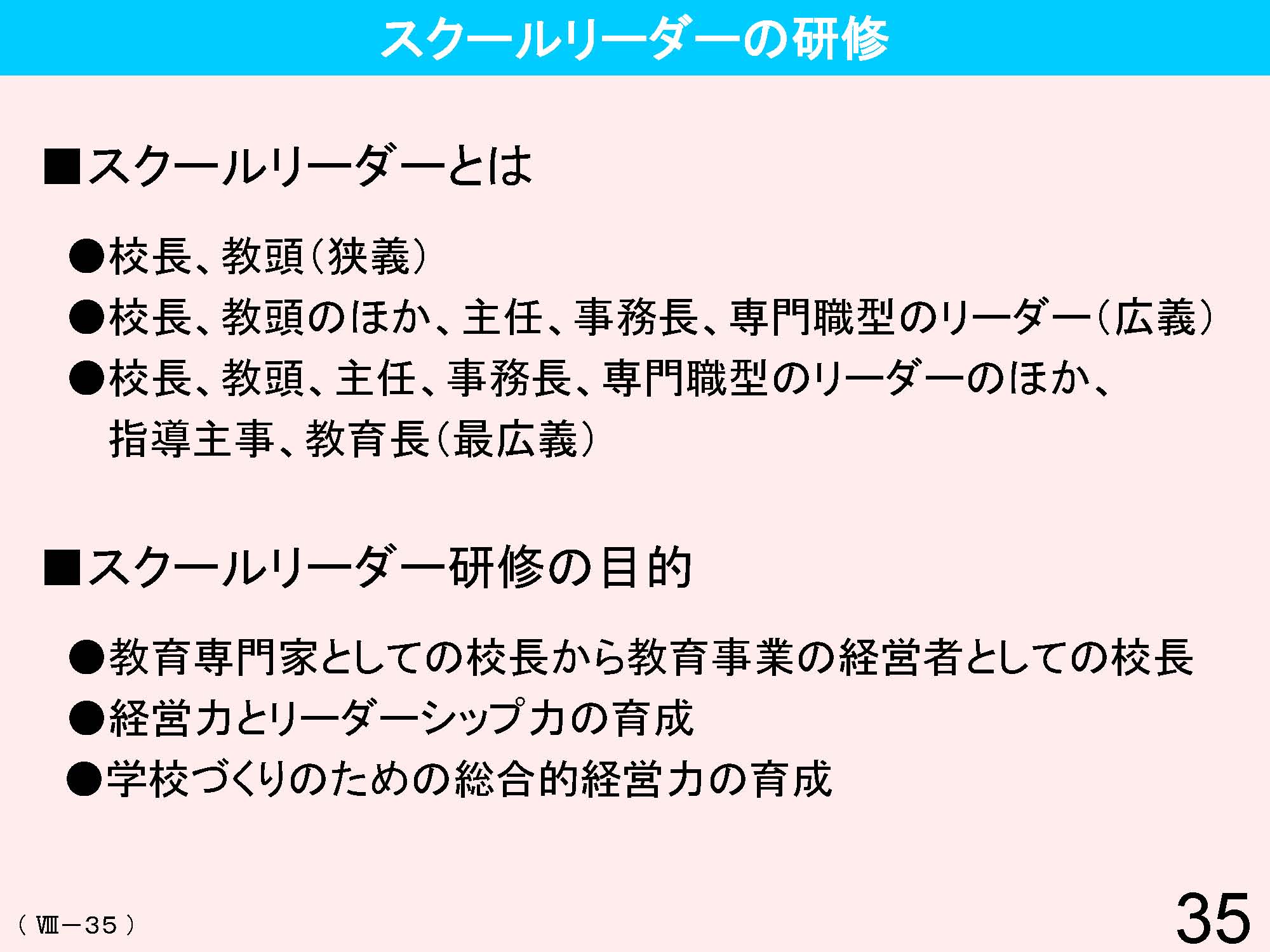 Ⅷ　教員資格・養成・任用・研修